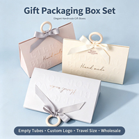 Sac cadeau de luxe en papier Bravo avec poignée, boîtes d'emballage pliables élégantes et gaufrées pour mariage, salon, spa, marque de start-up