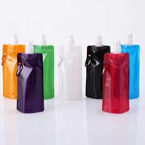 Best Selling Eco-Friendly Collapsible Foldable PE Material Water <b>Bottle</b> with Lid and Your Logo Printing - Product Image 1