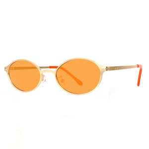 Gafas de Sol Ovaladas Pequeñas de Metal Retro de Moda Nueva 2026 STORY GY02555 para Mujer y Hombre, Gafas de Sol de Diseñador de Marca <span class=keywords><strong>Y2K</strong></span> con Remaches Estilo Steampunk - Product Image 3