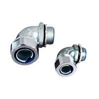 Venta de fábrica KSS, venta al por mayor, Conector de codo, aleación de Zinc de 90 grados, Conector de conducto Flexible hermético a líquidos roscado impermeable