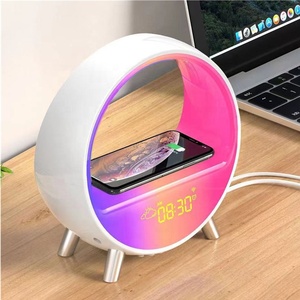 Lonvel Led Atmosphere Rgb <strong>Lamp</strong> <strong>Wireless</strong> Charger Alarm Clock 15w Table <strong>Lamp</strong> BT Speaker With App Control Simulated Sunrise/Sunset - Product Image 3