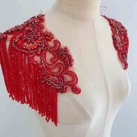 Aplikasi Jaring Berhias Batu Rhinestone Bentuk Bunga 3D Berkualitas Tinggi untuk Pakaian Ketat & Tas, Aksen Rhinestone yang Stylish