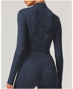 <span class=keywords><strong>Maglia</strong></span> da Corsa a Maniche Lunghe da <span class=keywords><strong>Donna</strong></span> 2025 con Lavorazione a Stampa a Caldo, Collo Medio-Alto, Top per Yoga, Abbigliamento per Palestra e Fitness all'Aperto - Product Image 4