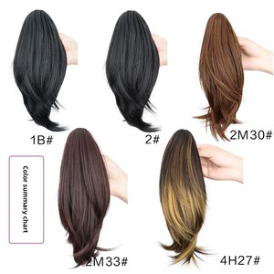 Queue <span class=keywords><strong>de</strong></span> <span class=keywords><strong>cheval</strong></span> synthétique courte micro-bouclée pour <span class=keywords><strong>femme</strong></span> avec pince à griffes en fibre haute température - Product Image 2