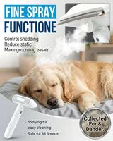 Nouvelles Tendances en Gros 180 °   Brosse à vapeur rotative 3-en-1 pour chats et chiens à poils longs, accessoires pour animaux de compagnie, brosse à poils avec pulvérisation d'eau pour toilettage