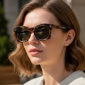 Nouvelles lunettes <span class=keywords><strong>de</strong></span> soleil rétro <span class=keywords><strong>rouges</strong></span> à motif léopard pour femmes, monture épaisse avec rivets, design vintage, verres dégradés, pour hommes et femmes - Product Image 1