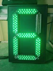 Feu de signalisation rechargeable à compte à rebours Single-8 avec revêtement de protection en stratifié transparent à affichage numérique à LED bicolore - Product Image 2