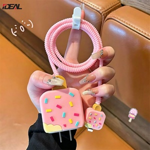 <span class=keywords><strong>Protector</strong></span> de <span class=keywords><strong>Cable</strong></span> de Carga para iPhone con Diseño de Dibujos Animados de IDEAL Factory, para Cargadores de 18W/20W EU/US, Enrollador de <span class=keywords><strong>Cable</strong></span> - Product Image 1