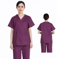 Blouse chirurgicale médicale personnalisée avec poche poitrine à nouer en V, uniforme de travail hospitalier, vêtements pour médecins et infirmières, détection d'aiguilles, sans couture