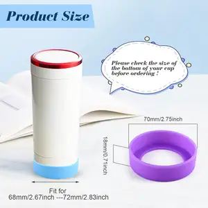 70mm Non-Slip Cup Holder Tumblers Bottoms Protective Mat Silicone Water Bottle Cup Sleeve Coaster Cover