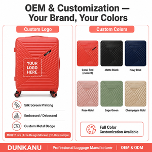 Valigie Trolley DUNAKNU Promozionali alla Moda, Classiche, <span class=keywords><strong>da</strong></span> 22/24/26 Pollici, di Medie Dimensioni, in Neoprene Rigido, Isolate - Product Image 4