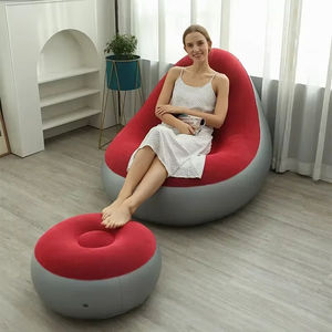 Venta al por mayor de decoración para el hogar: Puff inflable de ocio, conjunto de sofá reclinable plegable para exteriores, asiento mullido y reposapiés para dormitorio - Product Image 6