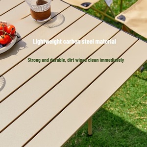 <span class=keywords><strong>Set</strong></span> Completo di Tavolo Pieghevole e Sedie per Campeggio, Attrezzatura da Picnic con Tavolo Arrotolabile - Product Image 3