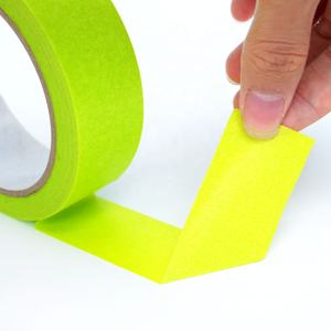 2- Apple yeşil renk geri dönüşümlü isı UV dayanıklı otomotiv oto araba püskürtme boyama maskeleme krep kağıt kendinden yapışkanlı bant - Product Image 6