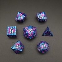 Vente flash : jeu de dés en métal à écailles de dragon, 7 pièces, 10 couleurs, taille 16 mm, pour les joueurs de D&D