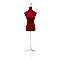 Mannequin demi-corps femme en velours multicolore PF-07 pour la photographie, l'affichage de vêtements et les accessoires de merchandising
