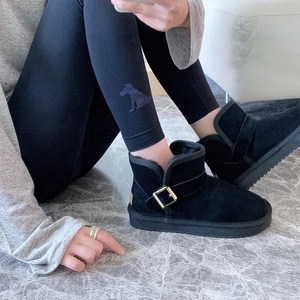 Chaussures d'hiver en cuir pour hommes et femmes, style 2026, avec dessus en daim de vache, bottes de neige pour l'extérieur - Product Image 2