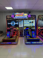 Console de jeu d'arcade de course de moto sportive à deux joueurs, simulateur de moto à monnayeur, machine de jeu d'arcade
