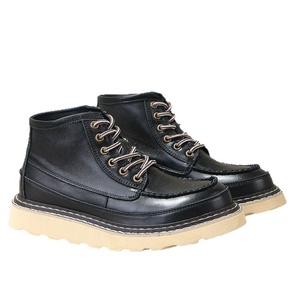 Botas de Trabajo de Cuero Antideslizantes y Resistentes al Desgaste con Aumento de Altura, Versátiles, Casuales, Retro, Transpirables y Modernas - Product Image 4