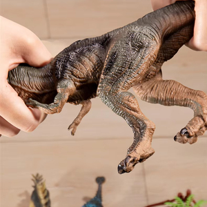 <span class=keywords><strong>Giocattolo</strong></span> Dinosauro per Bambini, Set di Tirannosauro Rex e Triceratopo in Gomma Morbida, Modello Animale Simulato Fatto a Mano - Product Image 5
