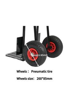 Chariot à main en acier de 200 kg de capacité, chariot à roulettes, chariot pour entrepôt, construction, transport en usine - Product Image 5