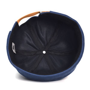 Hip Hop Vintage extérieur unisexe réglable bonnets Skullcap chapeau métal lettre sans bord casquettes couleur unie Docker casquette sans visière - Product Image 6