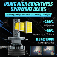 2 ampoules de phare LED 12V 24V H4 85W 130W ultra brillantes 26000LM haute puissance pour voiture, remplacement de phare avant automobile IP67