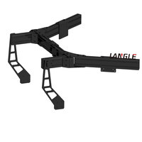 Support triple moniteur entièrement métallique, support pour 3 écrans de simulateur de course, angle de vision librement réglable
