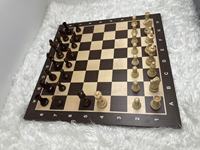 Échiquier en Ébène de Haute Qualité 54CM avec Roi de 3,8 Pouces, Jeu d'Échecs de Luxe Fait Main, Marque RUNAN, Directement de l'Usine