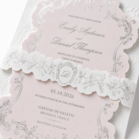Carte de luxe personnalisée 2026, écologique, imprimée en typographie, invitations de mariage haut de gamme, texte en relief, carte postale, liste des invités, menu, cadeau