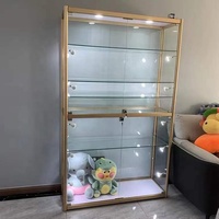Armoire de rangement avec vitrine d'exposition de peinture éclairée