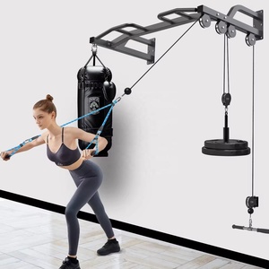 VIGFIT Barre de traction murale robuste avec système de poulie pour machine à câble, équipement de sport pour tractions et tirages verticaux - Product Image 1