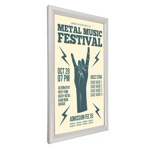 스냅 프레임 알루미늄 프로필 교수형 벽 마운트 사진 포스터 금속 프레임 A4