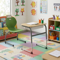 Prix compétitif, mobilier scolaire durable et écologique pour une seule salle de classe, chaise de bureau ergonomique pour étudiants, réglable en hauteur, OEM