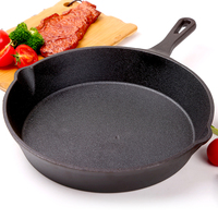 Ensemble de poêles en fonte antiadhésives, plusieurs tailles, résistantes à la chaleur, durables pour la cuisine et l'extérieur