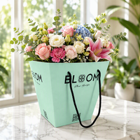 Boîte cadeau en carton ondulé recyclable pour fleurs, impression personnalisée du logo, boîte cadeau florale