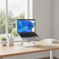 NBJOHNSON Nouveau Support d'Ordinateur Portable Réglable Ergonomique Pliable en Acier Carbone Moulé sur Mesure