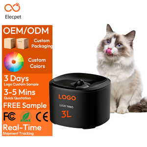Fontanella per Animali Domestici Elecpet 3L OEM, Silenziosa, Grande Capacità, per Gatti, Nera e Bianca - Product Image 1