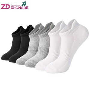 Calcetines tobilleros de algodón peinado de punto para deporte, hombre y mujer, para correr, de fábrica, color liso, casuales, de tubo corto, primavera-verano, tipo barco, en stock. - Product Image 2