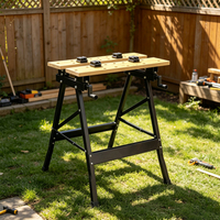 Banc de travail pliable portable YS 2026 pour le travail du bois, en acier Q195, construction en bois MDF, surface thermolaquée, garantie 1 an