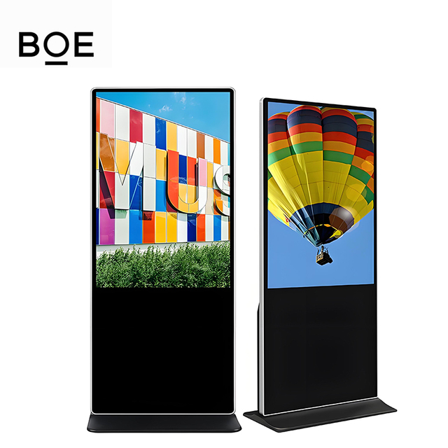 BOE 32-84 Inch Vertical Totem Floor Standing Infrared Touch Anti-Glare LCD Touch Screen Kiosk Interactive Display HDMI 1 Year