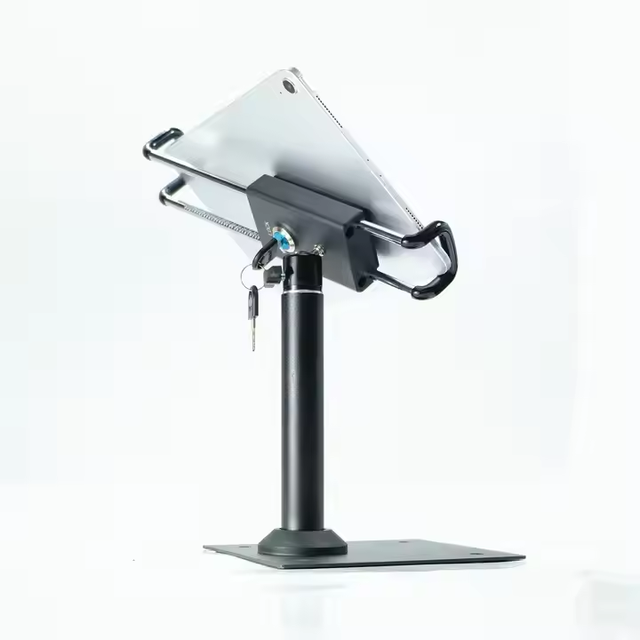 OEM Lockable Tablet Countertop Stand with Lock for Kiosk Anti-theft 90 Degree Restaurant Tablet Security Stand for Android