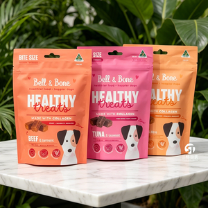 Stand Up Pet Snack Packaging Bag with <b>Window</b> Custom Logo Resealable Zipper Digital Print Factory - Product Image 6