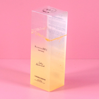 Boîte carrée transparente pliable en plastique PET acétate recyclable avec impression de logo personnalisée pour masque capillaire, parfum et rouge à lèvres