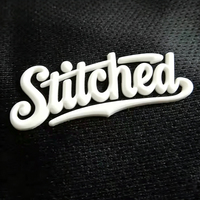 Patch en silicone personnalisé avec lettres de l'alphabet, monogramme, numéro, patchs en PVC 3D pour vêtements, patch en silicone