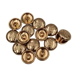 Oeko-tex 100 Nickel Free custom golden supplier decorative metal rolling plating studs for clothing