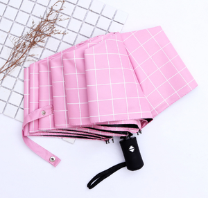 Domingo automático abrir y cerrar 3 veces protección UV Pongee paraguas publicidad impermeable con mango de plástico para viajes - Product Image 3