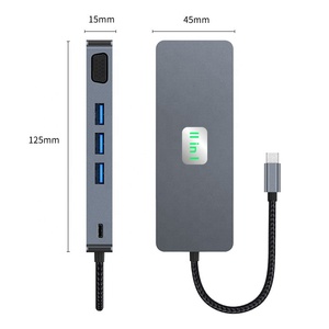 3.2 USB tốc độ cao truyền tải Type-C USB <span class=keywords><strong>Hub</strong></span> HD bốn màn hình mở rộng 11 cổng Dock trạm máy tính xách tay máy tính Splitter kho - Product Image 1
