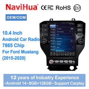 Autoradio Android NaviHua 10,4 pouces avec écran tactile, mise à niveau DSP, GPS, CarPlay, unité principale pour Ford Mustang 2015-2020, système stéréo multimédia - Product Image 1