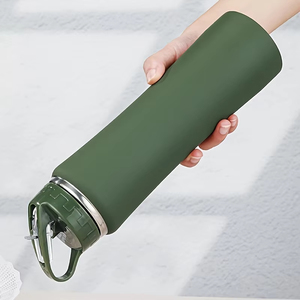 Toptan özelleştirilmiş 600ml çift duvar geniş ağız paslanmaz çelik yalıtımlı açık su içme şişesi taşınabilir kapaklı